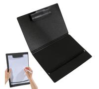 Porte-bloc pliable Dossier Bureau Portable avec Porte-Stylo | Porte-bloc scolaire avec pince métallique et fermeture élastique pour École, Classe, Travail, Réunion et Documents