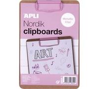 Apli 18604 - Porte-blocs (clipboard) A5 avec clip rose - Nordik Collection