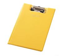 Porte-bloc pour documents A4 avec couvercle et trou de suspension, garde vos essentiels organisés (jaune)