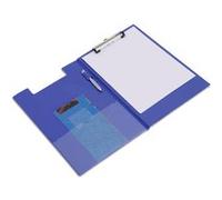 Rapesco Porte-Bloc VFDCB0L3 A4+ à rabat, clip métal, plastique – Bleu
