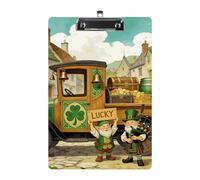 Porte-bloc vert en acrylique avec clip profilé en métal, porte-documents à suspendre pour enseignant, travailleur social, fournitures de bureau, 21,6 x 31,8 cm