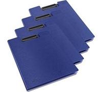 Rapesco 1698 Germ-Savvy Antibactérien, Porte-Blocs à Rabat A4, Bleu, Lot de 4