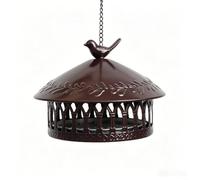 Porte-bobine en métal avec couvercle 14 x 20 cm résistant aux intempéries | Finition émaillée cuite, base de trépied murale, couvercle anti-étincelles, portable pour camping, jardin, cour