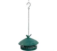 Porte-bobine en métal avec couvercle 14 x 20 cm résistant aux intempéries | Finition émaillée cuite, base de trépied murale, couvercle anti-étincelles, portable pour camping, jardin, cour