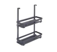 Emuca Porte-bocaux à épices Titane en acier gris anthracite