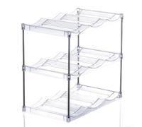 Porte-boisson en plastique transparent pour réfrigérateur d'une capacité de | Maximise l'espace vertical, réduit l'encombrement du comptoir, idéal pour les petits appartements, remorques, cabines