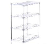 Porte-boisson en plastique transparent pour réfrigérateur d'une capacité de | Maximise l'espace vertical, réduit l'encombrement du comptoir, idéal pour les petits appartements, remorques, cabines