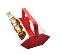 Porte-boisson portable - Plateau de transport de bière portable avec compartiment à glace, porte-boissons à 6 emplacements | pour les fêtes en plein air, les voyages, le camping, le pique-nique, la