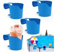 Porte Boisson, Porte-Gobelet pour Piscine, 4Pcs Porte-Canette en Plastique, Porte-Bouteille, Convient à la plupart des