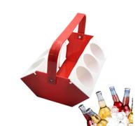 Porte-boissons avec poignée, sac à bière de voyage avec compartiment à glace | Organiseur de boissons à 6 emplacements - pour voyage, pique-nique, pêche, randonnée, sport, sorties, barbecue de jardin