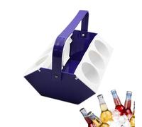 Porte-boissons isotherme, plateau de transport de bière, porte-gobelet à 6 emplacements avec fonction de stockage de glace, organisateur de boissons durable, support de transport de boissons peu
