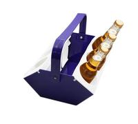 Porte-boissons portable avec poignée - Plateau de livraison de bière avec compartiment à glace | 6 emplacements pour le camping, le pique-nique, la pêche, la randonnée, le sport, les sorties, le