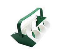 Porte-boissons portable - Plateau de rangement de boissons à 6 emplacements avec section de glace, support de voyage pour bière avec poignée, design compact pour les aventures en plein air