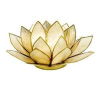 Porte Bougie Fleur de Lotus or G