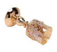 Porte-Bougie Pilier Style Européen en Fer et Verre Décoratif