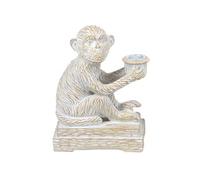 Porte-Bougie Singe en résine 18 cm
