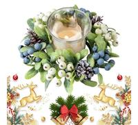 Porte-bougies - Table De Vacances, Décorations, Support De Pièce Maîtresse | Anneaux de bougies artificiels, porte-bougies, pour vacances, fenêtre, porte, ferme, dîner, bureau, cheminée, fête de mariage