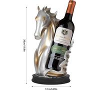 Porte-bouteille à vin Statue de cheval - Casier à vin - Figure de cheval Sculpture - Décoration Pour la maison Cuisine Cave à vin Bar - Autonome - Respectueux de l'environnement - Transparent