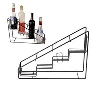 Porte-bouteille de Sirop, Porte-bouteilles de Sirop de Café en Fil D'acier Inoxydable 4 Compartiments Organiseur de Bouteilles Dressage Bouteille Présentoir de Comptoir pour Sirop, Vin, Vinaigrette