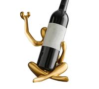 Porte-bouteille de vin - Résine sans ouvre-porte | Table à manger Sculpture autoportante | Décoratif pour les amoureux Pièce d'art unique Comptoir équilibré en gravité Design moderne 750 ml Coupe