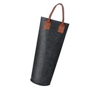 Porte-bouteille de vin simple - 32,5 x 10,5 x 10,5 cm - Sac thermique portable réutilisable - Sac de transport en feutre robuste pour fête, pique-nique, mariage, gris foncé, Reportez-vous à la