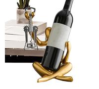 Porte-bouteille de vin unique | Support de vin en résine sans décapsuleur | Sculpture de table à manger décorative statue creuse pour les amateurs de cuisine et de bar