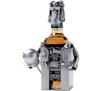 Porte-bouteille de whisky Jacky - Sculpture de moto en métal, pièce unique