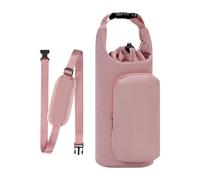 Porte-bouteille d'eau avec sangle - Porte-bouteille isotherme avec cordon de serrage avec poche - Pour salle de sport, randonnée, voyage, plein air, plage, bureau, école, voiture, croisière, marche au