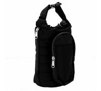 Porte-Bouteille d'eau avec Sangle, Sac à Bandoulière isolé pour la Marche, la Randonnée, Le Cyclisme, 18oz à 64oz (Black)