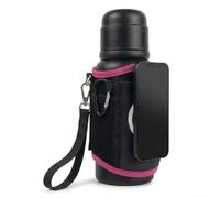 Porte-bouteille d'eau magnétique et sac pour téléphone, pochette isotherme avec dragonne pour gym, course à pied, cyclisme, organiseur portable en nylon pour le fitness (rouge)