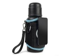 Porte-bouteille d'eau magnétique et sac pour téléphone, pochette isotherme avec dragonne pour gym, course à pied, cyclisme, organiseur portable en nylon pour le fitness (bleu)