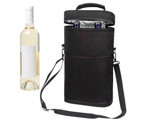 Porte-bouteille d'eau,Porte-bouteille de vin, Transporteur fourre-tout isolé pour la protection des bouteilles de vin, Protection du isolée en tissu Oxford, sac fourre-tout porte-vin pour fête, vo