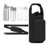 Porte-bouteille d'eau, sac de transport portable, 30 x 12 x 10 cm, sangle de bouteille avec poche de rangement, étui de transport en polyester, sac d'hydratation avec sangle réglable, support d'eau