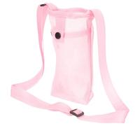 Porte-Bouteille en Bandoulière en Nylon Rose avec Sangle