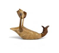 Porte-bouteille en bois Canard sculpté à la main | Fun et élégant