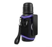 Porte-bouteille magnétique de sport et sac pour téléphone, pochette isotherme avec dragonne pour gym, course à pied, cyclisme, organiseur portable en nylon pour le fitness (violet)