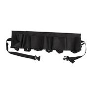 Porte-bouteille noir, ceinture pour 6 bouteilles, avec décapsuleur en métal, longueur : environ 124 cm, dans un coffret cadeau
