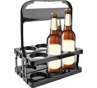 Porte-bouteille pliable pour 6 bouteilles - Porte-bière avec poignée - Porte-boissons en plastique pour bouteilles de bière - Bouteille de vin Party KTV Bar Flaschenkrat