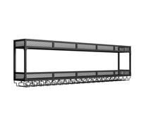 Porte Bouteille Vin Mural Metal Bande Lumineuse LED Porte-gobelet Inversé | Soudure Intégrée, laquage à Haute Température, Cadre Fer Épais Qualité, Casier à Vin Mural(Black,80x25x54cm)