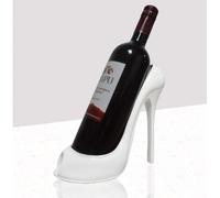 Porte-bouteille vin résine talon haut décoratif blanc