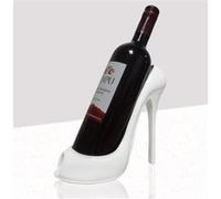 Porte-bouteille vin résine talon haut décoratif blanc