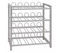 HAKU Casier à bouteilles 20 bouteilles en métal Aluminium L 54 x H 60 x P 31 cm Style moderne