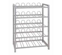 HAKU Casier à bouteilles 25 bouteilles en métal aluminium L54×H76×P31 cm Moderne