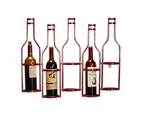 Porte-bouteilles à vin en métal | LOFT Support de rangement pour étagère murale mural | Porte-bouteille de vin | Cave à Vin Cube Vintage (Rouge)