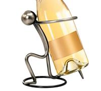 Porte-bouteilles de comptoir - Décoration métallique de bureau, support pour bouteille de vin mousseux | Pour barman, amateur, collectionneur, propriétaire, maison, cuisine, appartement, restaurant et