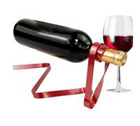 Porte-bouteilles de table pour vin Organisateur en forme de ruban et style | Support flottant pour bouteilles de vin, maison, cuisine, salle à manger, restaurant, sous-sol, salle de séjour