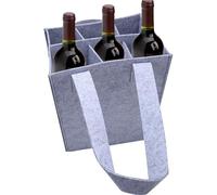 Porte-bouteilles de vin - 6 sacs à provisions en feutre pour bouteilles de vin | Sac de courses en feutre pour bouteilles de vin avec poignées, sac porte-bouteille de vin pour voyage, pique-nique