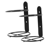Porte-bouteilles de Vin Mural Wine Rack en Fer Noir, 2 Pièces | Support Mural pour Bouteille, Présentoir Simple, Usage Maison ou Hôtel, Trous 8,7cm et 9,5cm