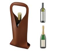 Porte-bouteilles de vin raffiné pour bouteilles de 750 ml, sac cadeau sécurisé pour champagne et liqueur, idéal pour anniversaire, mariage, Noël, pique-nique, marron, marron, Américain