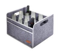 Porte-bouteilles de vin - Sac de transport pour bouteilles de vin - En feutre épais - Pour 12 bouteilles - Pliable - Pour spiritueux, champagne, boissons à la bière - Isolé - 12 bouteilles